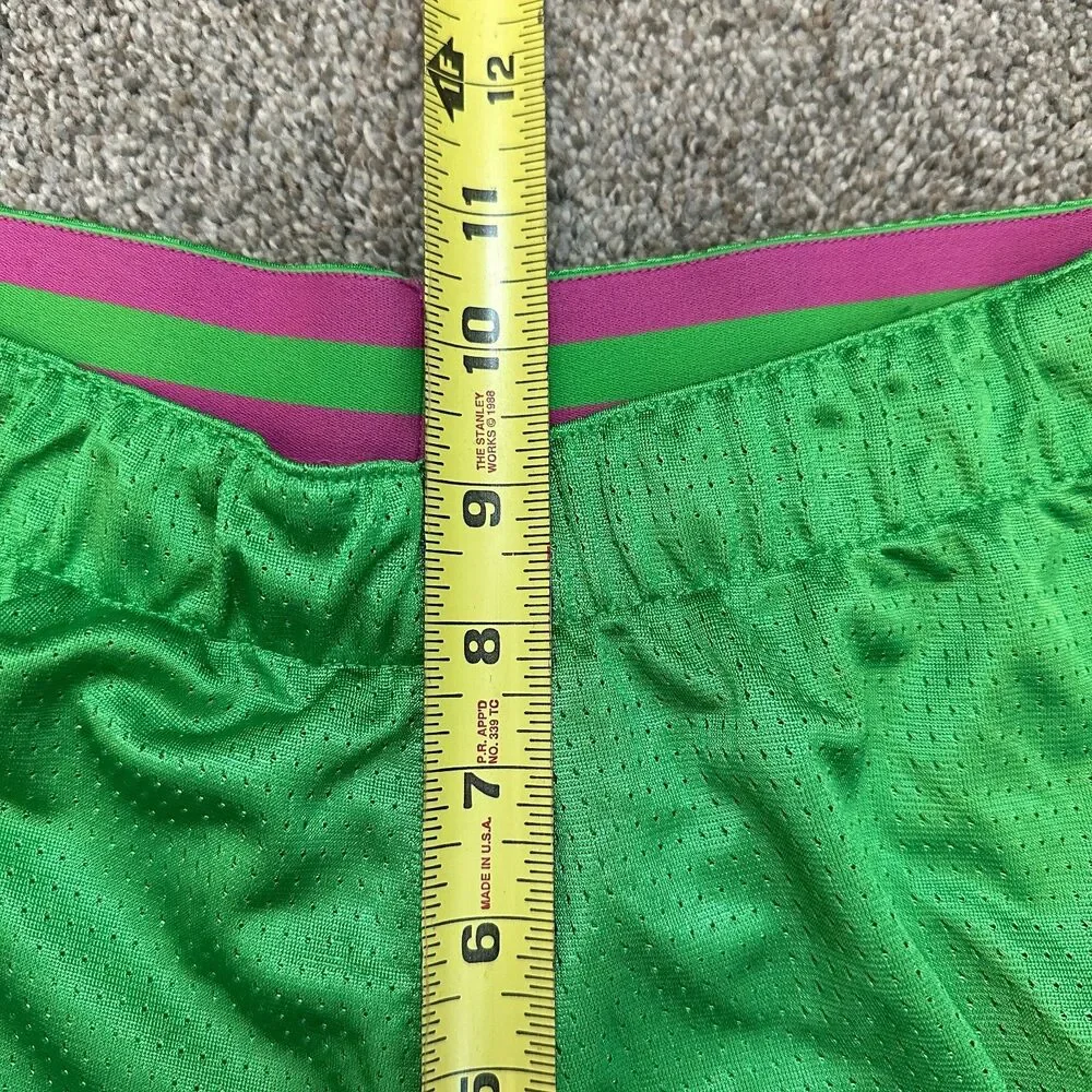 Adidas Watermelon Double Layer Mesh Shorts Green Pink Womens Medium Y2K 2011 - Picture 7 of 9